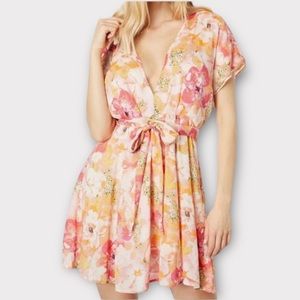 Free People Women’s Freddy Dress Medium Dainty Floral Feminine Fruit Punch NWT